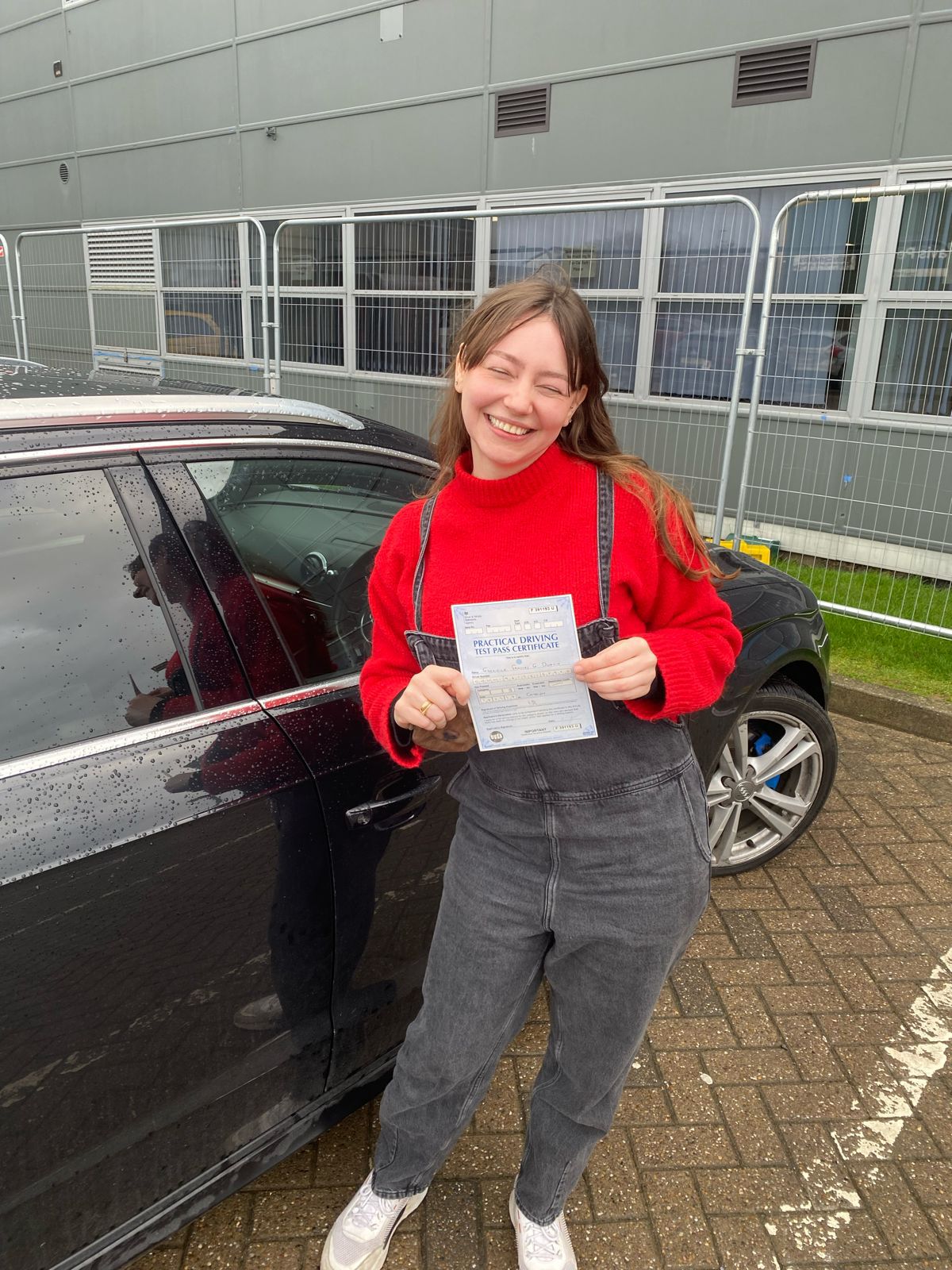 Passed student 3 celebrating their driving test success