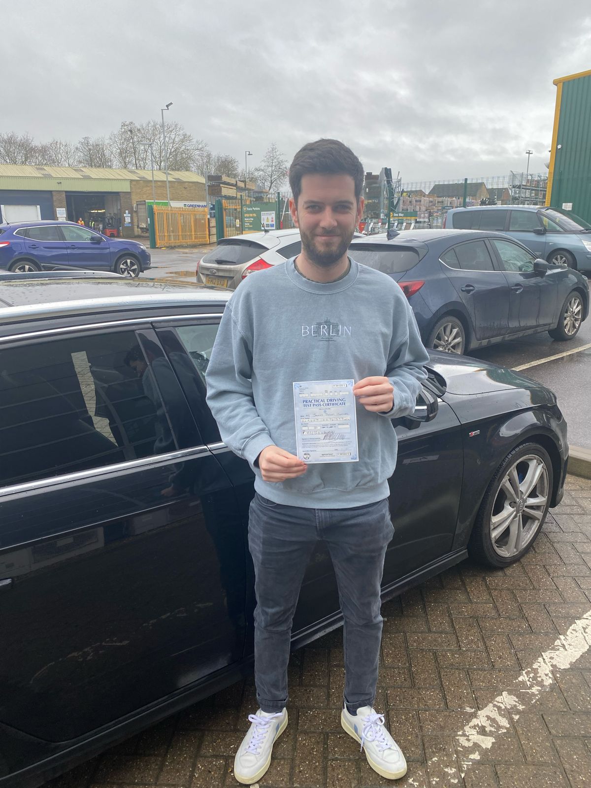 Passed student 7 celebrating their driving test success