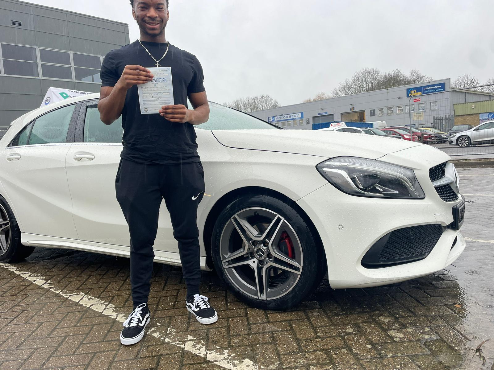 Passed student 9 celebrating their driving test success